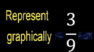 Represent 3/9 graphically . Graphic representation of fractions, graph