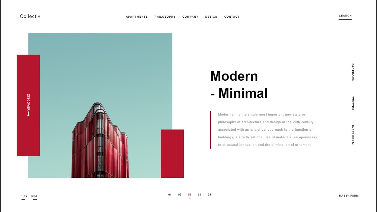 Complete Modern Minimalistic Landing Page | HTML, CSS, JS | with Image ...