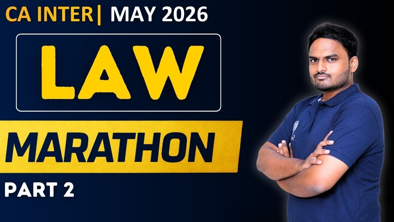 Law Marathon | Law Revision | CA Inter Law May 2026 Revision - YouTube