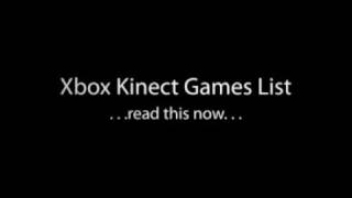 Xbox Kinect Games List - What You Must Know Before You Buy!