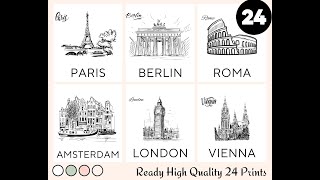 #European #Cities and #Historical #Landmarks #prints for #home #decor | European Landmark Printables