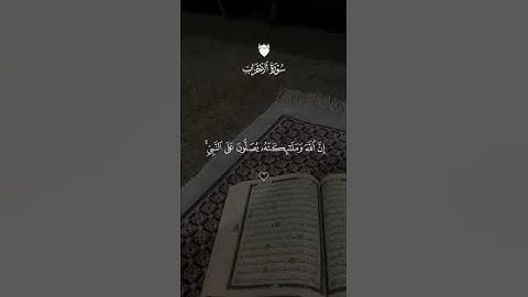 سورة الأحزاب|| أن الله وملائكته يصلون على النبي ✨🤍🌹