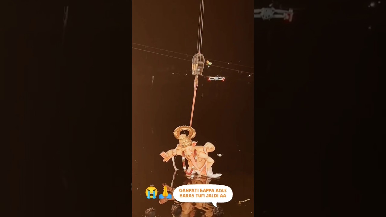 Bye Bye Bappa 👋🥺 Ganpati Bappa Morya! goodbye Bappa, see you next year!#shorts #bappa#visarjanstatus
