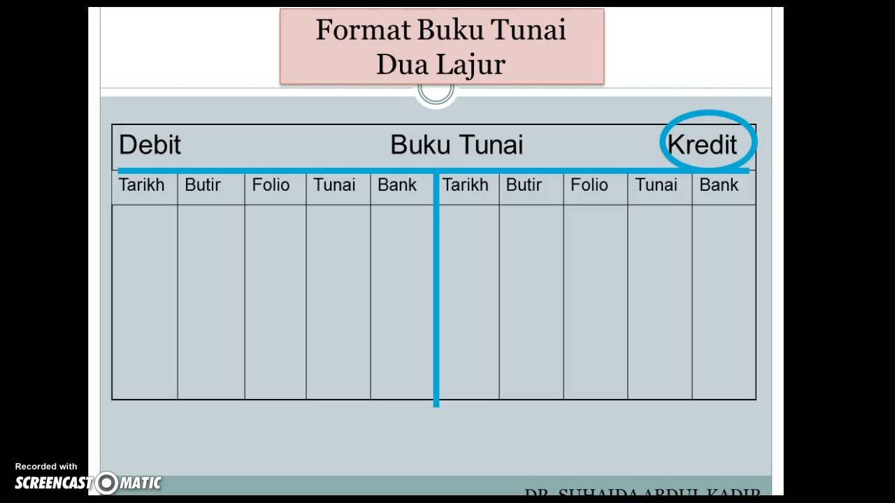 Buku Tunai,dan Buku Tunai Runcit