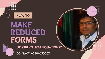 How To Make Reduced Form equations of structural equations? || Qd,Qs equation complete method