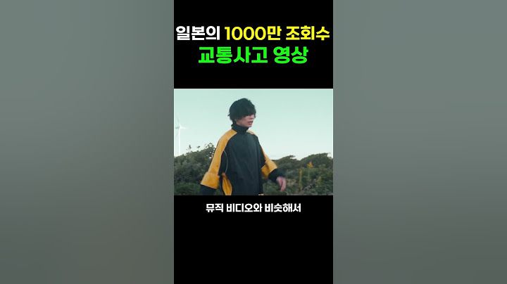 일본의 1000만 조회수 교통사고 영상