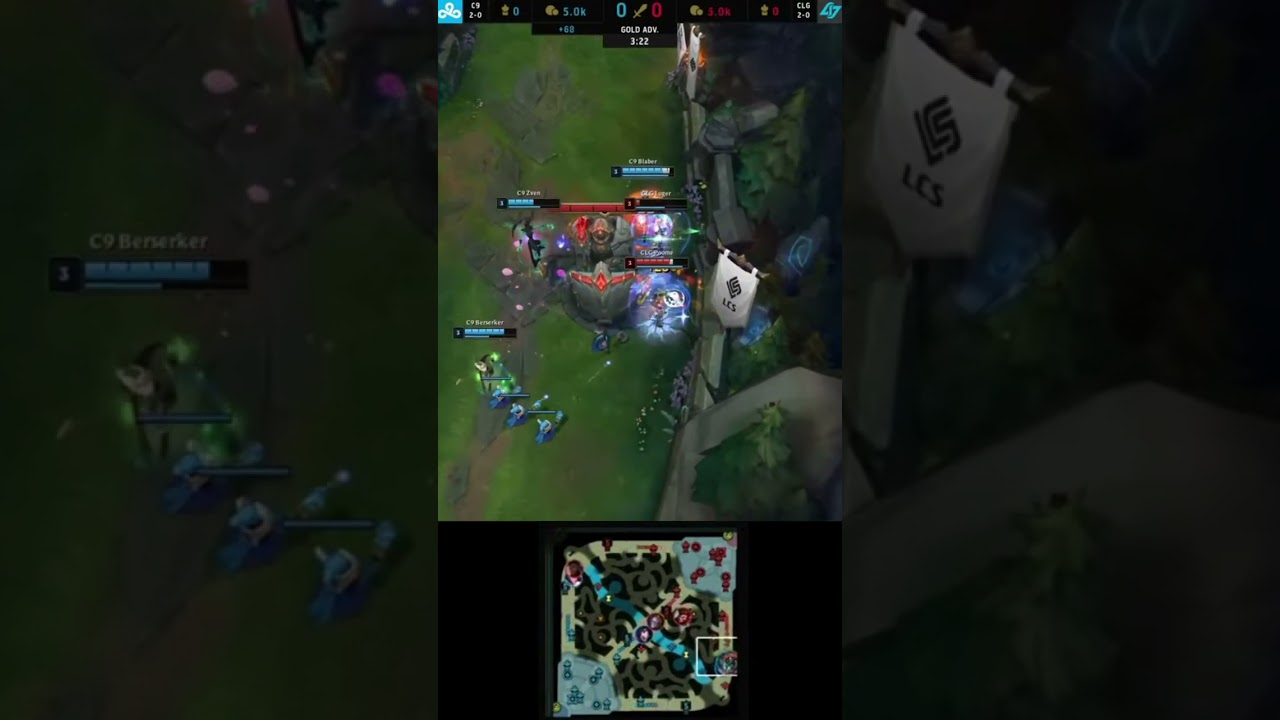 LCS Spring W2 - C9 vs CLG - Early Tower Dive