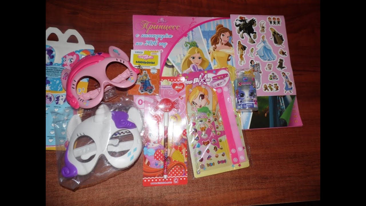 Маски My little pony, Winx, Pop Pixie, My little petshop, Миньоны, Принцессы Диснея