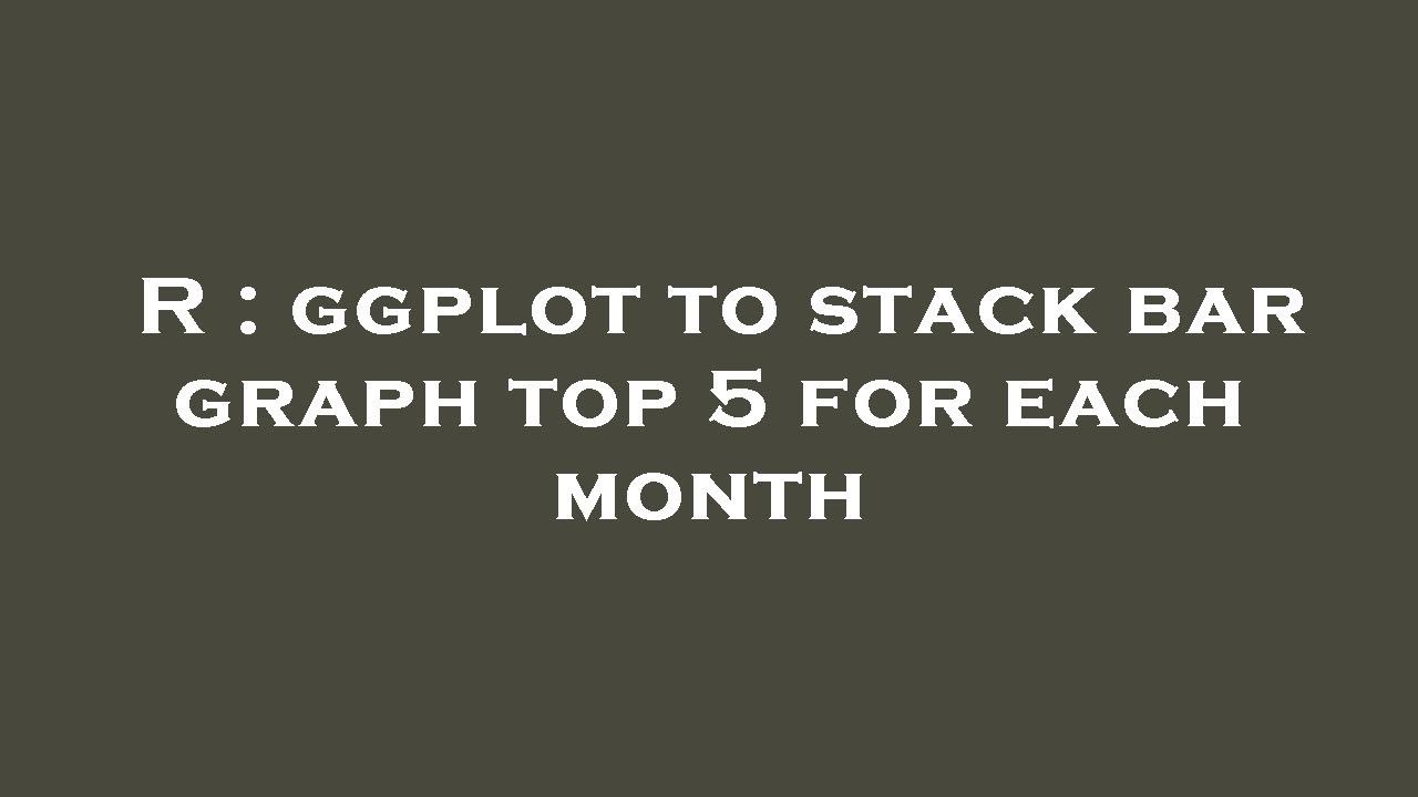 R : ggplot to stack bar graph top 5 for each month