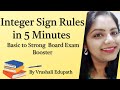 “Integer Sign Rules in 5 Minutes | Basic to Strong | Board Exam Booster”#intetgers, #maths, #std6