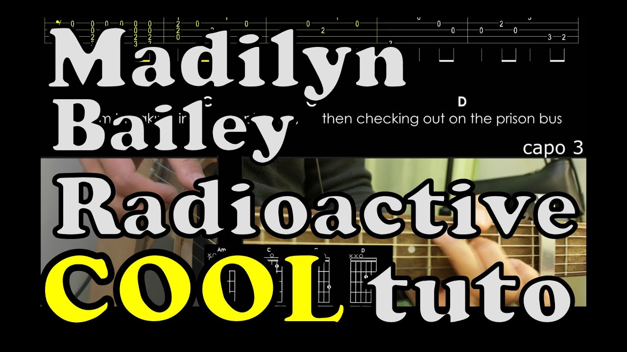 Radioactive Madilyn Bailey tuto FR guitar lesson chord tab accord YouTube