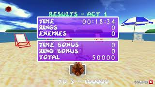 Sonic World DX Emerald Coast Act 1 Back To Basics speedrun (00:18:340)