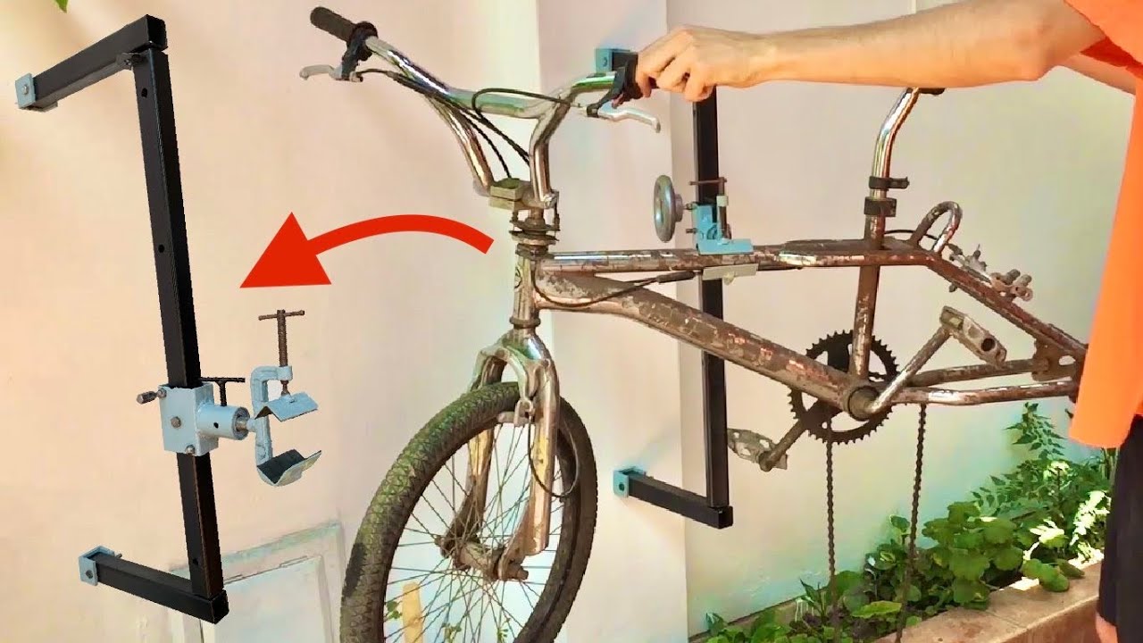 Construyendo un parante para reparar bicicletas!! Con brazo giratorio y  diferentes al…