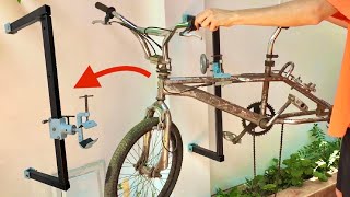 How to build a bike repair stand VERSION 2 | with rotating arm and structure!