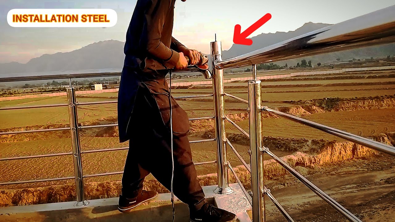 How to install stainless steel railing - YouTube