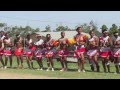 Zulu maidens from KwaSanguye dancing during Umkhosi Woswela
