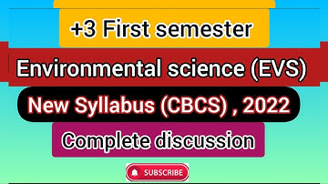 +3 1st semester new evs syllabus,2022 || New CBCS syllabus for +3 students||  Arts,Commerce,Science