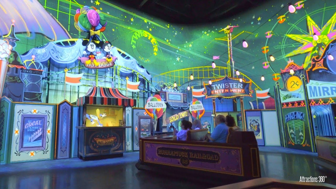 Graveren Vijfde dwaas NEW! Mickey & Minnie's Ride - Trackless Dark Ride - RunAway Railway - Mickey's  Ride - YouTube