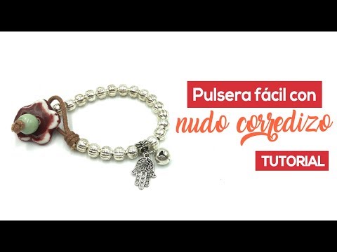 Pulsera Fácil Con Nudo Corredizo Abalorios