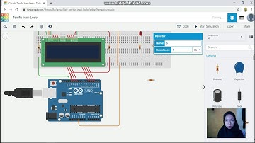 Simulasi sensor cahaya (Ldr) dengan LCD 16 x 2 Arduino Uno menggunakan aplikasi online tinkercad.com