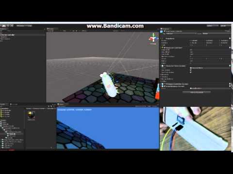 2014.08.28 陀螺儀與Unity3D通訊連結測試影片
