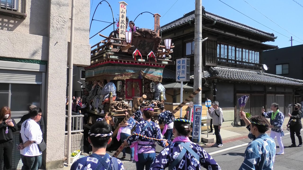 [ 下仲町　山車蔵新蔵 ]　午前の曳き廻し