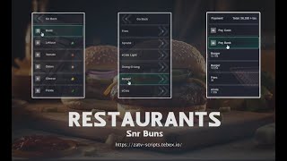 [ZaT-SCRIPTS][QBCore/ESX] FIVEM RESTAURANT SNR BUNS - (NOPIXEL 4.0 Inspired)