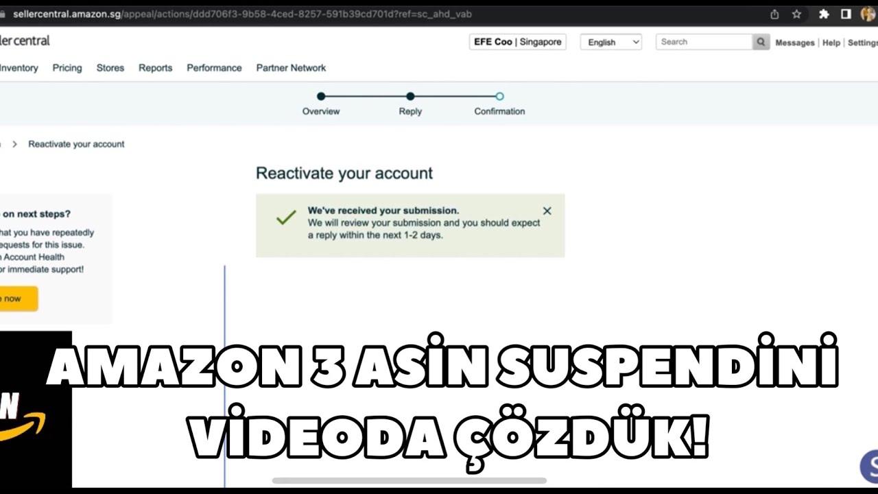 AMAZON 3 ASİN SUSPEND ÇÖZÜMÜ! (3 ASİN SUSPEND NEDİR) (Dropshipping ...