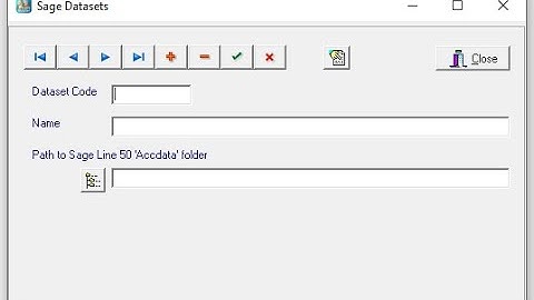 How to create a Sage 50 Accounts Dataset