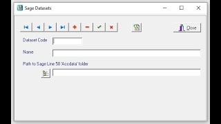 How to create a Sage 50 Accounts Dataset