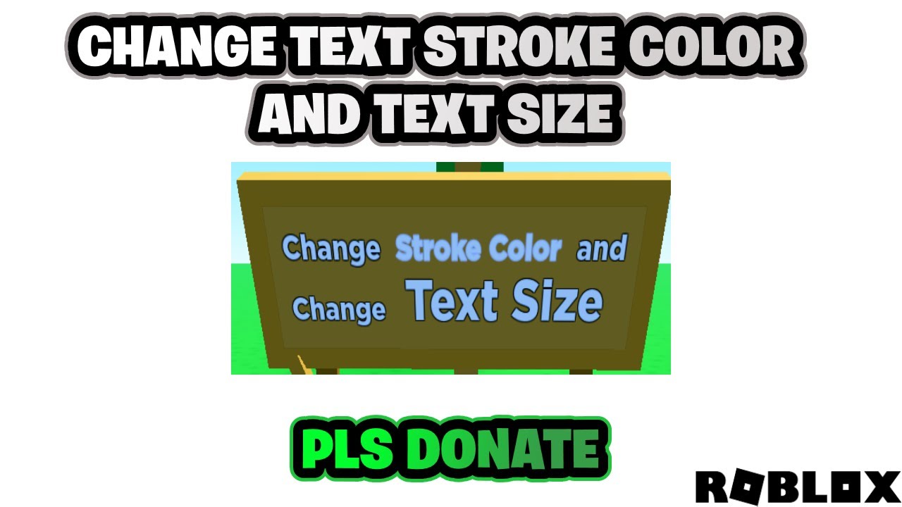How To Change Text Font & Color In Roblox Pls Donate