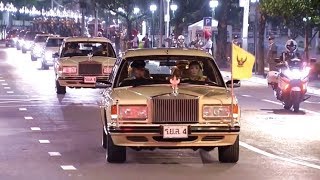 Thai Royal Motorcade ขบวนเสด็จพระราชพิธีบรรจุพระบรมราชสรีรางคาร [2/3]