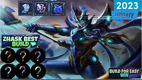ZHASK BEST BUILD AND EMBLEM | 2023 UPDATE | ONE HIT DELETE ! | TUTORIAL | MOBILE LEGENDS