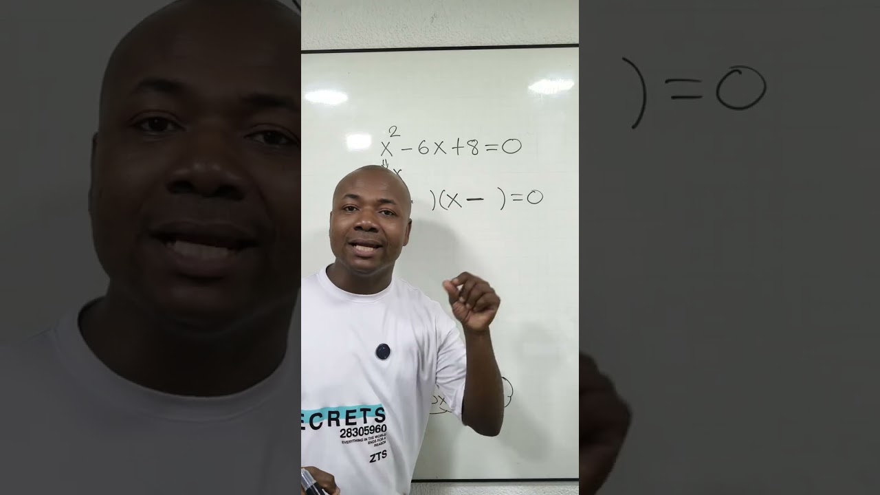 Ecuación de segundo grado por factorización