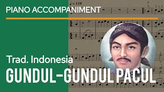 Trad. Indonesia (Java) - Gundul-gundul Pacul Piano Accompaniment | very easy | iringan lagu piano