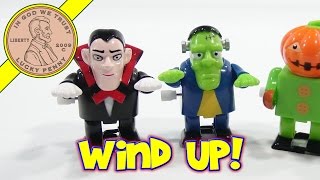 Halloween Wind Up Toys - Frankenstein, Dracula, Skeleton & Pumpkin