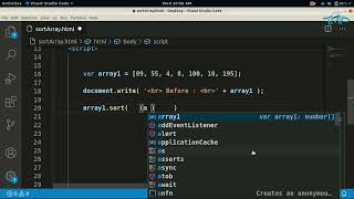 Sort Array of Numbers   Sequence Array   Javascript