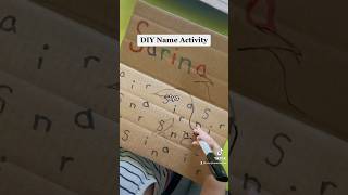 #EasyDIY #CardboardActivities Teaching 3 Year Old #NameRecognitionActivities #preschoolhomeschool