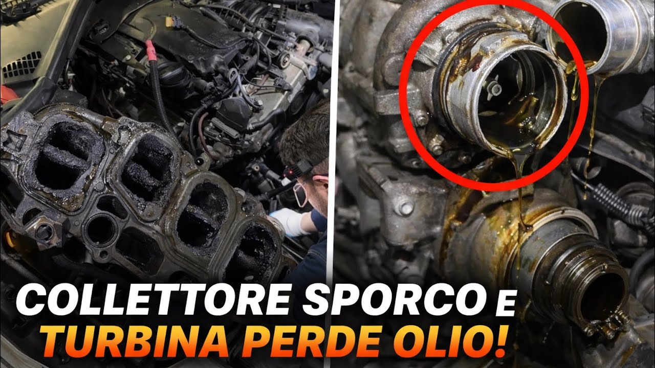 BMW F30 non tira più? Collettore aspirazione sporco e turbina che perde olio ⚠️ #automobile 