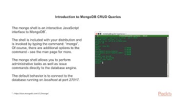 Learning MongoDB Schema, Indexes and Queries : Introduction to MongoDB CRUD Queries | packtpub.com