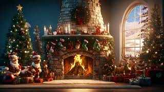 Warm Christmas Fireplace Music? Happy Christmas Music ?Christmas Fireplace Ambience