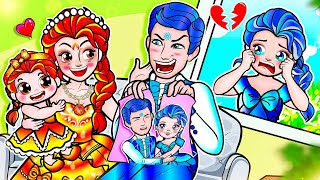 [🐾paper dolls🐾] Poor Frozen Elsa vs Sinister Fire Stepmother and Daughter  | Rapunzel Family 놀이 종이