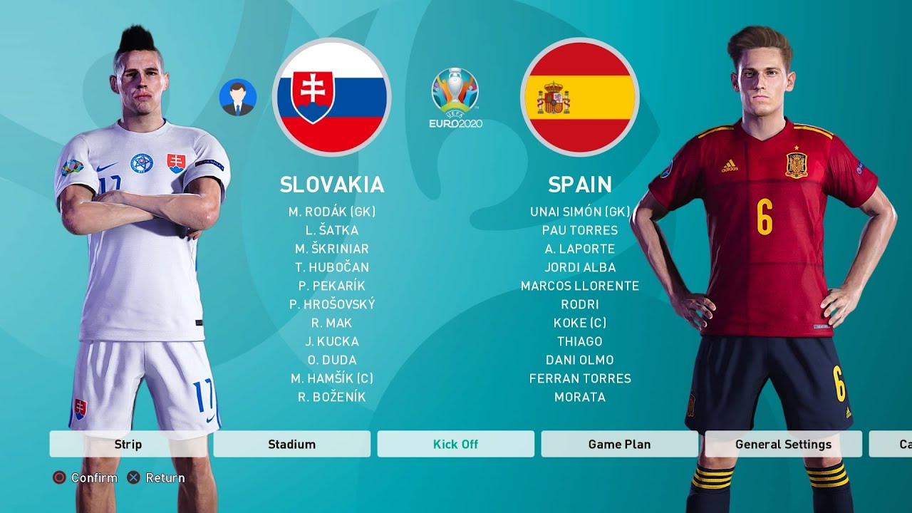 EURO 2020 ( SLOVAKIA VS SPAIN ) GROUP E ,24 JUNI 2021 ...