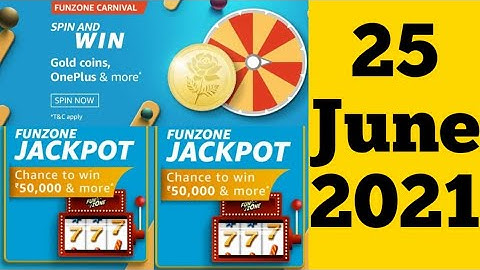 Amazon Funzone Carnival Quiz Today Answers | 25 June 2021