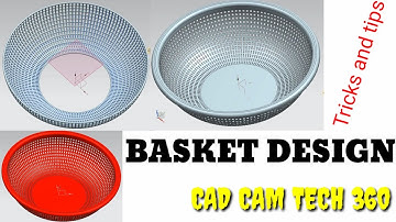 Plastic basket design in NX || NX CAD basket design || Siemens basket tutorial