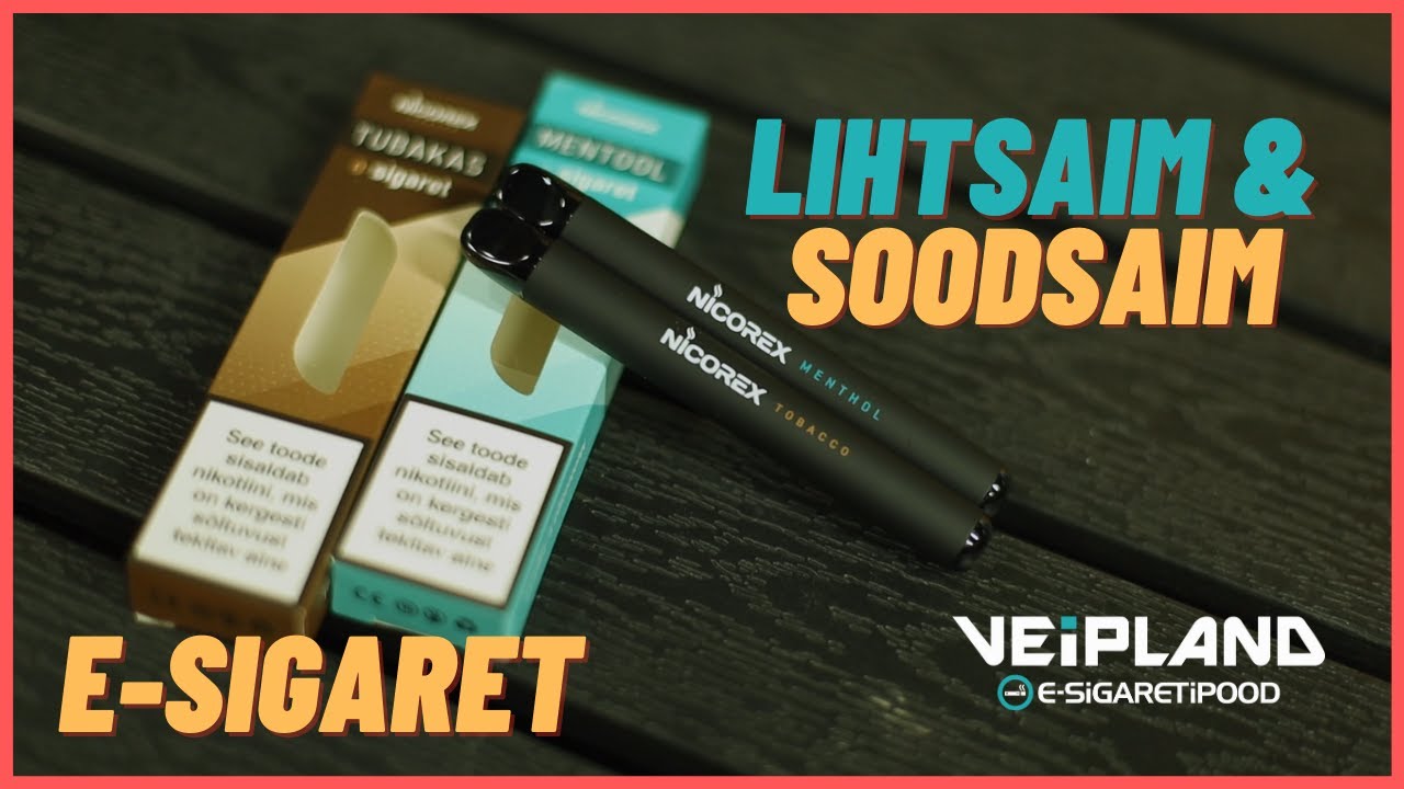 Aitab suitsetamisest! Nicorex Menthol ja Tobacco e-sigaretid.