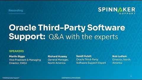 Q&A with the Experts: Oracle Third-Party Software Support