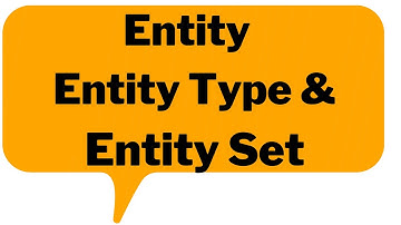 Part-19 Entity , Entity  Type and Entity Set in Database Management System||DBMS