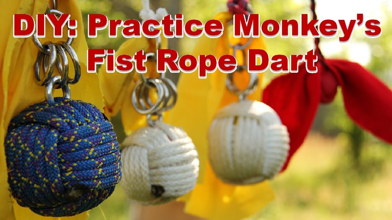 How to Make a Practice Rope Dart / Monkey's Fist Knot (Part 2a of