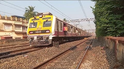 Back to back different types of colourful emu local trains are crossing || Indian Train Types